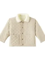 Rylee + Cru Kids' Quilted Cotton Jacket In Beige