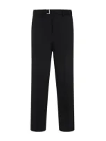 Sacai Belted Tailored Trousers In Black