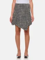 Sacai Tweed Skirt In Grey