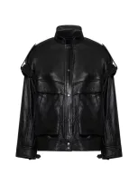 Salvatore Santoro Leather Jacket In Black