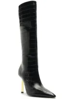 Schutz Women's Ciara Pointed Toe Knee High Boots In Black