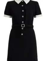 Self-portrait Self Portrait Crepe Mini Dress With Belt