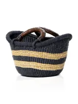 Sonder & Holliday The Petite Victoria Basket No. 3 In Black,white