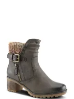 Spring Step Rene Water Resistant Bootie In Olive Green