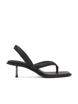 St Agni Sling Back Thong Heel In Black