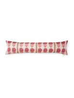 St. Frank Suzani Daisy Linen-cotton Pillow In Pink