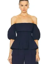 Staud Palermo Top In Navy