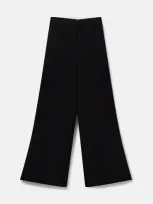 Stella Mccartney Pleated High-rise Wide-leg Wool Trousers In Black  