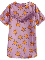 Stella Mccartney Kids' Bedrucktes Kleid Aus Baumwolle In Lila