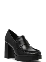 Steve Madden Munday Platform Pump In Black Leather