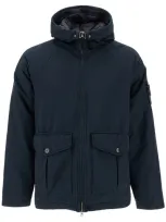 Stone Island David-tc Down Jacket In Blue