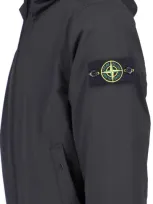 Stone Island Logo Tech Jacket In Black