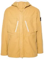 Stone Island Panama Hooded Jacket In Brown