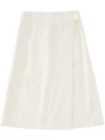 Studio Nicholson Foley Denim Midi Skirt In Neutrals