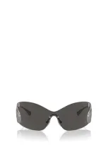 Swarovski Shield Frame Sunglasses In Silver