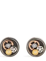 Tateossian Circle Gear Cufflinks In Silver