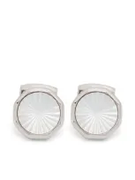 Tateossian Cufflinks Palladium Polished White Accessories In Grey