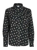 The Great Cotton Floral The Howdy Shirt In Black