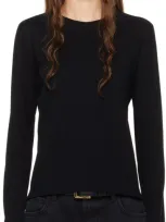 The Row Long Sleeve Jersey In Black