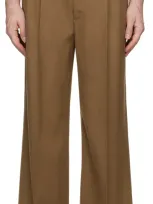 The Row Brown Holl Trousers In Faw Fawn