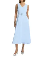 Theory Sleeveless Midi Dress In Skylight