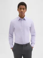 Theory Sylvain Shirt In Good Cotton In Soft Iris