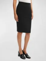 Theory Sevona Wool-blend Pencil Skirt In Black