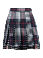 Thom Browne Pleated Mini Skirt In Multicolor