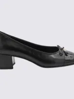 Tory Burch Black Leather Bow Detail Pumps