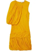 Tory Burch Goddess Sheer Dress In Yellow