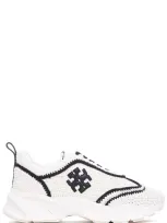 Tory Burch Good Luck Crochet Trainers In White