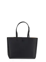 Tory Burch Mcgraw Tote Leather Bag In Black