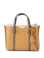 Tory Burch Small Perry Triple-compartment Tote Bag In Brown