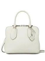 Tory Burch Mini Swing Leather Satchel In White