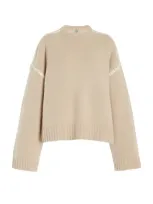 Totême Embroidered Wool Cashmere Knit Harvest