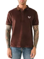 True Religion Damask Polo Shirt In Java