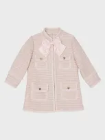 Tutu Du Monde Kids' Girl's Aubazine Tweed Embellished Coat In Pink