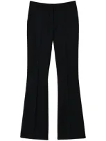 Twinset Pressed Crease Flared Trousers In Black