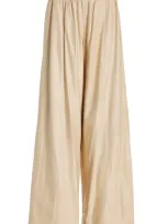 Twp Eva Leather Wide-leg Pants In Brown