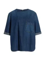 Twp Oversized Denim T-shirt In Blue