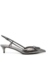 Valentino Garavani 50mm Vlogo Signature Pumps In Grau