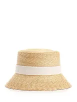 Valentino Garavani Valentino Logo Detailed Bucket Hat In Beige