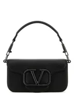 Valentino Garavani Small Shoulder Bag Loco In Nero