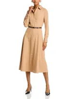 Veronica Beard Goldie Shirt Dress In Khaki