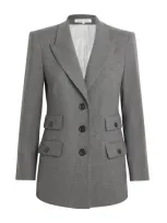 Veronica Beard Nalani Single-breasted Blazer In Grey