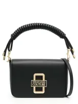 Versace Jeans Couture Faux Leather Shoulder Bag In Black