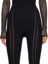 Wolford Black W Net Jumpsuit In 7005 Black