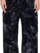 Y-3 Black Allover Print Nylon Shell Cargo Pants