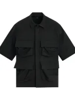 Y-3 Short Sleeve 4 Pocket Shirt In Black