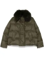 Yves Salomon Doudoune Puffer Jacket In Green